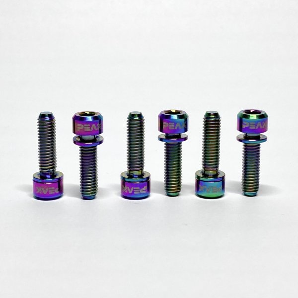 M5 Rainbow Titanium Stem Bolts